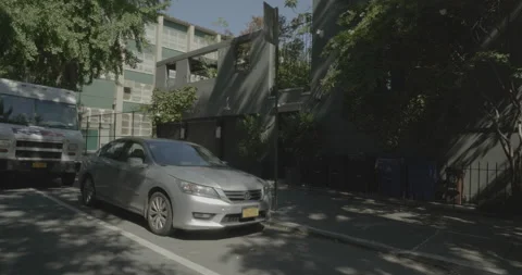 Rear left driving plate - Dean Street at Hoyt Street, Brooklyn Stock Footage 254340377