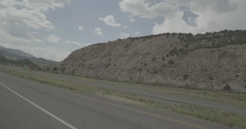 Rear left driving plate - Highway 70 at Mile 17 Sevier Vídeos de archivo 288522080