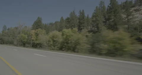 Rear left driving plate - Highway 160 at Mile 116 Archuleta County Vídeos de archivo 288564666