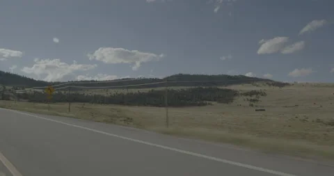 Rear left driving plate - Highway 285 at Mile 188 Park County Stockbeeldmateriaal 288987968