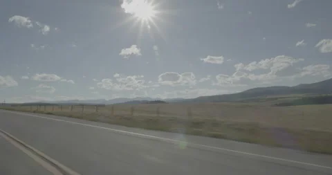 Rear left driving plate - Highway 285 at Mile 190 Park County Vídeo Stock 288989530