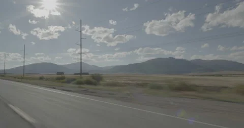 Rear left driving plate - Highway 285 at Mile 196 Jefferson Stockbeeldmateriaal 288993836