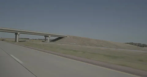 Rear left driving plate - Highway 90 at Mile 323 Davison County Vídeo Stock 290805244