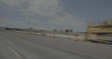 Rear left driving plate - Highway 90 at Mile 406 Brandon Vídeos de archivo 290889795