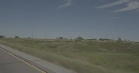 Rear left driving plate - Highway 35 at Exit 208 Worth County Video stock 291522251