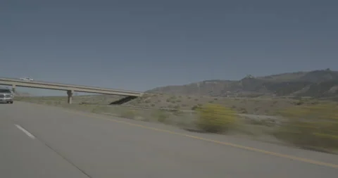 Rear left driving plate - Highway 70 at Mile 72 Parachute Video stock 291868158
