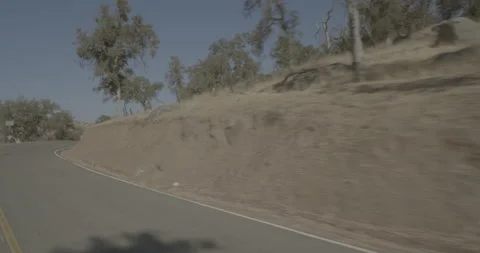 Rear left driving plate - Highway 245 Southbound at Tulare County Vídeos de archivo 295275701
