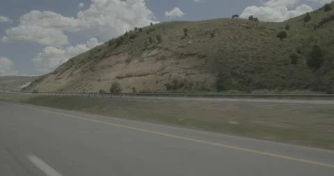 Rear left driving plate - I-80 at Mile 175, Emory Stock Footage 285184151