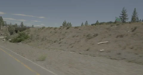 Rear left driving plate - I-80 at McIvor Crossing, Truckee Stock Footage 285358030
