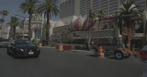 Rear left driving plate - Las Vegas Boulevard at West Flamingo Road, Las Vegas Vídeo Stock 293936705