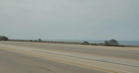 Rear left driving plate - PCH at Crystal Cove State Park, Newport Beach Stock Footage 101981995