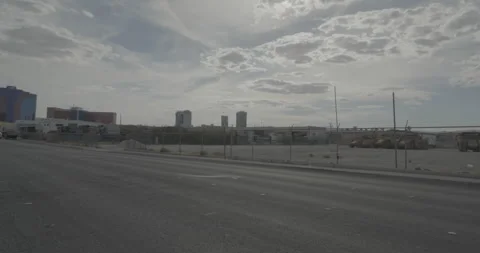 Rear left driving plate - Spring Mountain Road at Polaris Avenue, Las Vegas Stock Footage 294187852