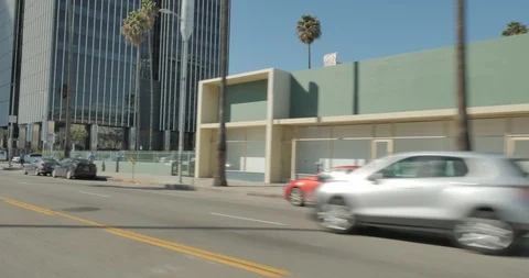 Rear left driving plate - Sunset Blvd at Argyle Avenue, Hollywood Stock Footage 113765904
