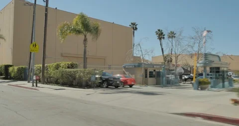Rear left driving plate - Van Ness Ave at Raleigh Street, Hollywood Stock Footage 113756380