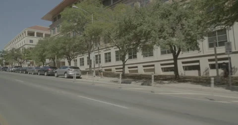Rear left driving plate - West Dean Keaton Street at Wichita Street, Austin Stock Footage 253497137