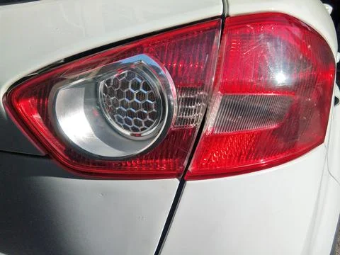 The rear light of a car Stock Photos