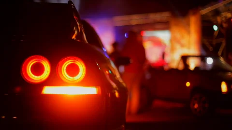 Rear lights car Video stock 813928