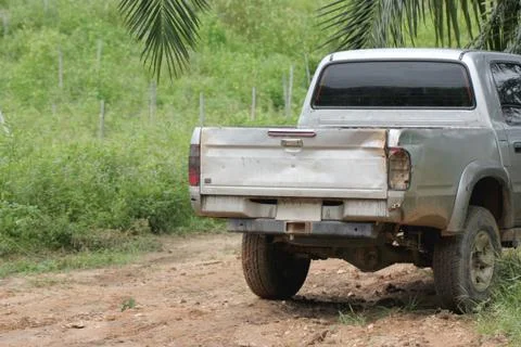 Rear of old pickup. Stock-Fotos