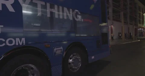 Rear right driving plate - 4th Street at Fremont Street, Las Vegas Stock Footage 294356255