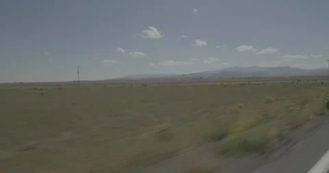 Rear right driving plate - Highway 112 at Mile 4 Rio Grande County Vídeo Stock 288798568