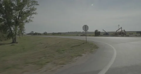 Rear right driving plate - Highway 20 at Highway 87 Hay Springs Stockbeeldmateriaal 290092917