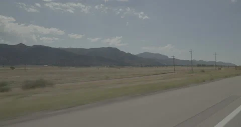 Rear right driving plate - I-15 at Mile 47 Cedar City Vídeo Stock 288411898
