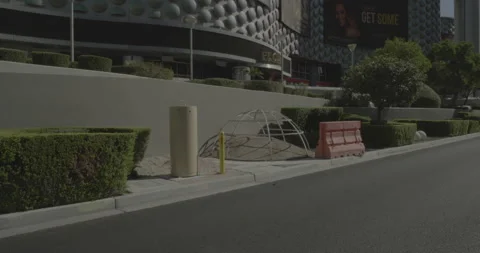 Rear right driving plate - Las Vegas Boulevard at Paris Drive, Las Vegas Stock Footage 293945136