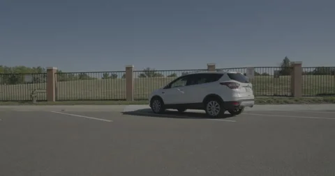 Rear right driving plate - Pershing Boulevard at Warren Air Force Base Visitor Stock Footage 289812344