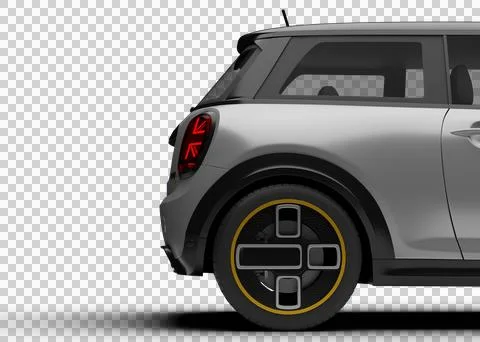 Rear right half-side render of gray colored modern electric hatchbag car sh.. Stockillustratie