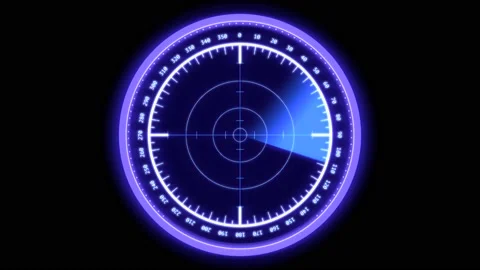 Rear sight producing neon light on a black background. Stock Footage 131167508
