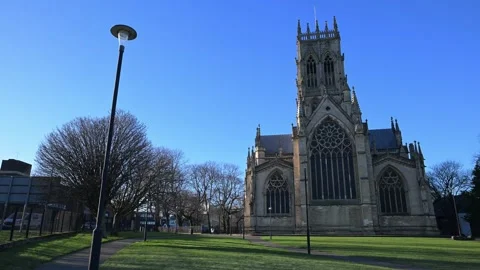 The Rear of St George's Minster Stock Footage 321474934