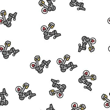 Rear switch repair vector seamless pattern Stock Illustration