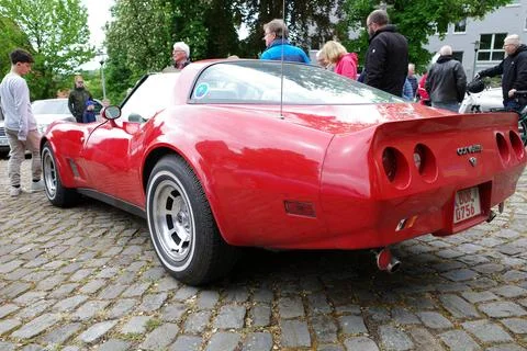 The rear of a third generation Corvette Stock Photos