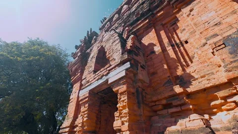 Rear View of Ancient Po Klong Garai Cham Fire Tower Vietnam Stock Footage 335654317