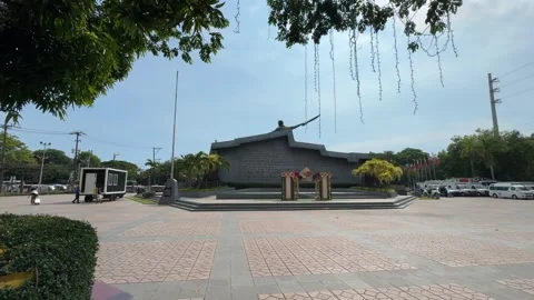 Rear view of Andres Bonifacio monument at Kartilya ng Katipunan park 4K 库存影片 337451008