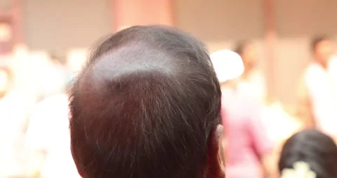 Rear view of Bald head man Stock Footage 324270018