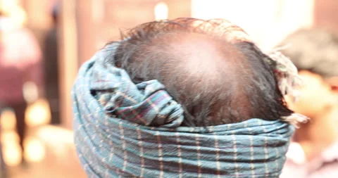 Rear view of Bald head man Stock Footage 324270205