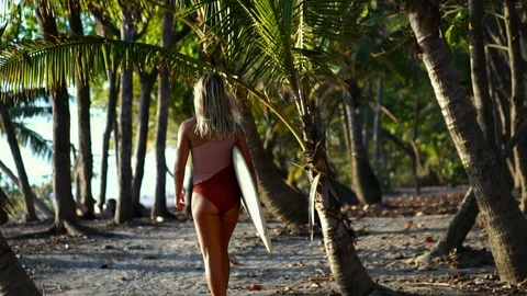 Busty surfer girl
