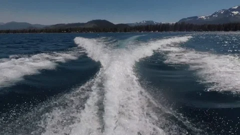Rear View from a Boat Stock Footage 87193569