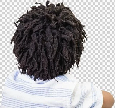 Rear view of boy with dreadlocks Stock Illustration