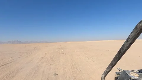 Rear view from buggy in desert 動画素材 264057945