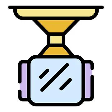 Rear view camera icon color outline vector Stock Illustration