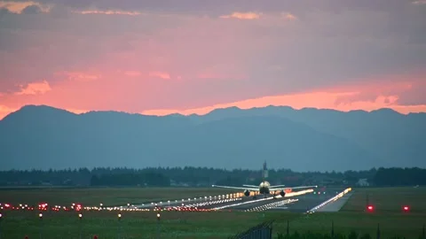 Rear view of cargo plane taking off Stock Footage 172219547