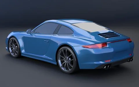 Rear view of cool supercar Stock Illustration
