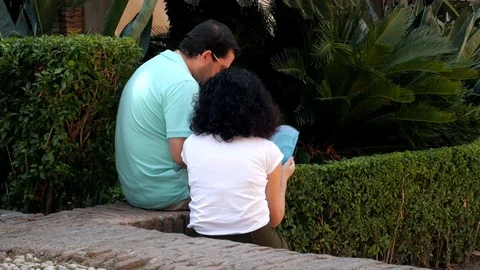 Rear view of couple in park Stock Footage 115070344