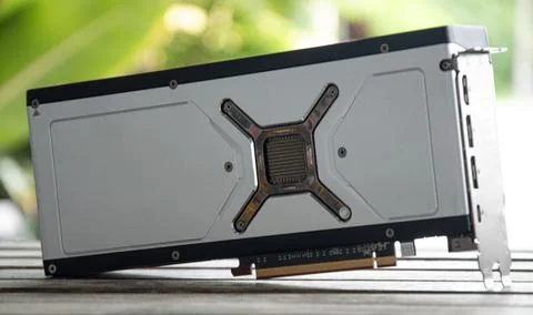 Rear view of graphics card, computer equipment 스톡 사진