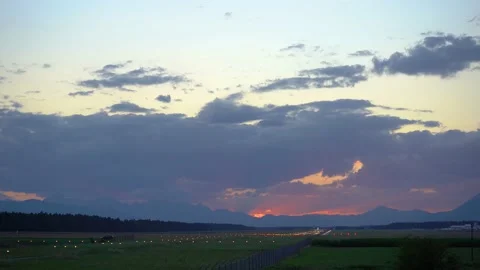 Rear view of large aircraft takeoff Stock Footage 227572852