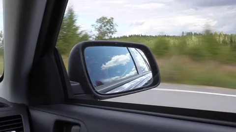 Rear view mirror of the car Stock Footage 73098300