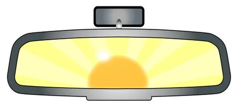 Rear view mirror glare Stock-Illustration