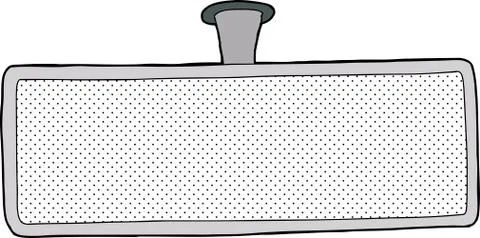 Rear view mirror halftone Stock Illustration